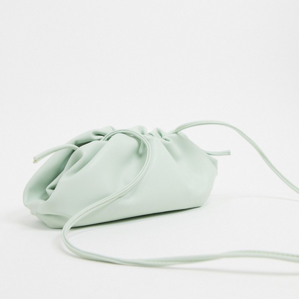 STEVE MADDEN Necture Slouchy Pillow Clutch Bag In Mint-green